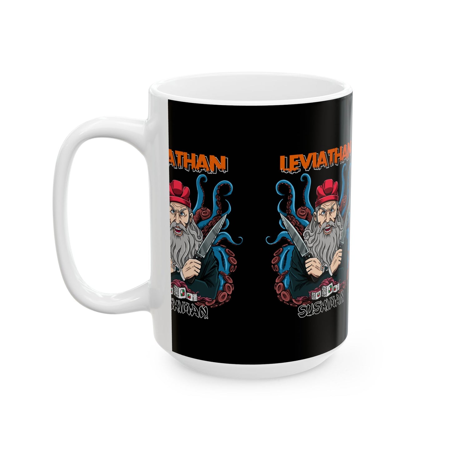 Ceramic Mug Leviathan Sushi Man Super Blaq Comic Gift for Comic Book Lovers