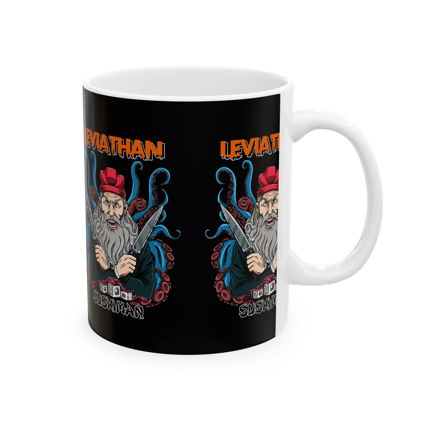 Ceramic Mug Leviathan Sushi Man Super Blaq Comic Gift for Comic Book Lovers