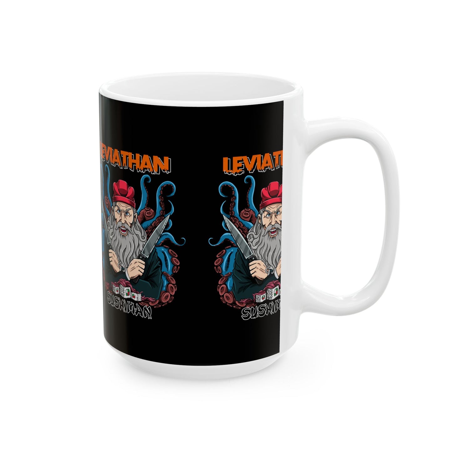 Ceramic Mug Leviathan Sushi Man Super Blaq Comic Gift for Comic Book Lovers