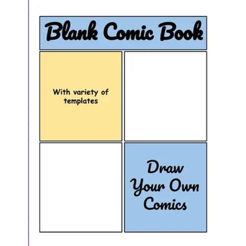 Blank Comic Book: Blank Comic Book Drawing Paper for Kids