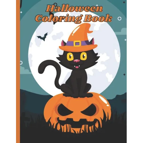 Halloween Coloring Book: A Kid Coloring Book with Beautiful Cats, Adorable Animals, Spooky Characters, and Relaxing Fall Designs