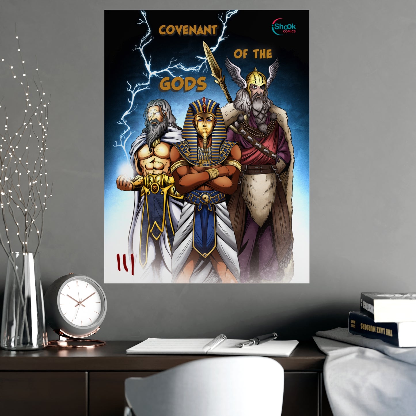 Poster - iShook Comics Super Black Covenant of the Gods Book III Cover